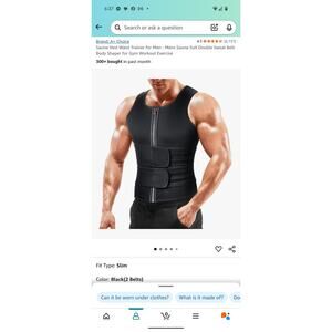 A+ Choice Sauna Vest Waist Trainer for Men Double Sweat Belt(448)